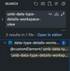 Search for nearest umb element in code Search for nearest umb element in code