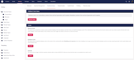 Published Status Dashboard